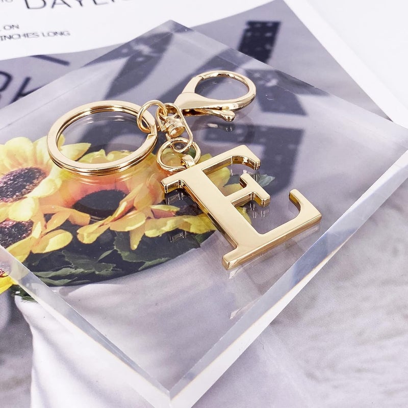 LAXPICOL Gold Letter A-Z Keychain for Women Bag Charms Purse Charms For Handbags Metal Alphabet Initial Letter Keychain - Image 4